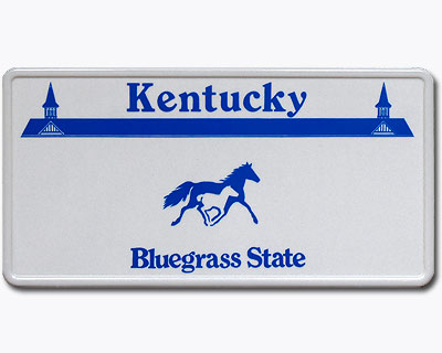 US plate - Kentucky